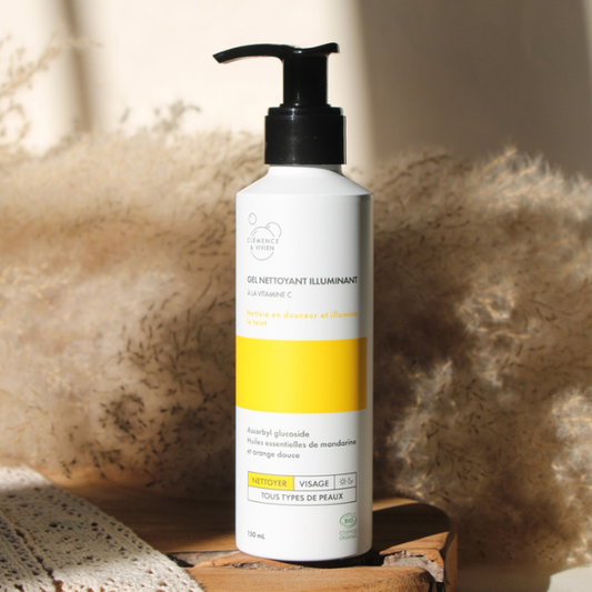 Gel nettoyant illuminant de la marque Clémence & Vivien 