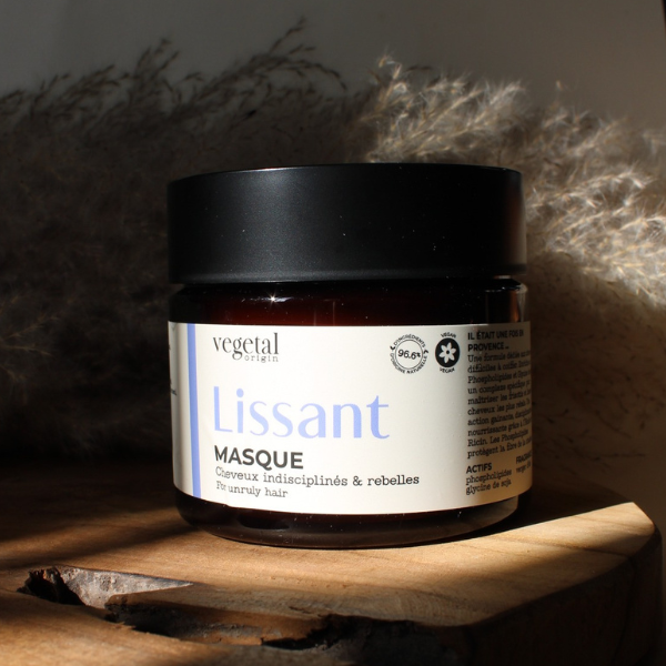 Masque Lissant pour les cheveux indisciplinés et rebelles de la marque Vegetal Origin