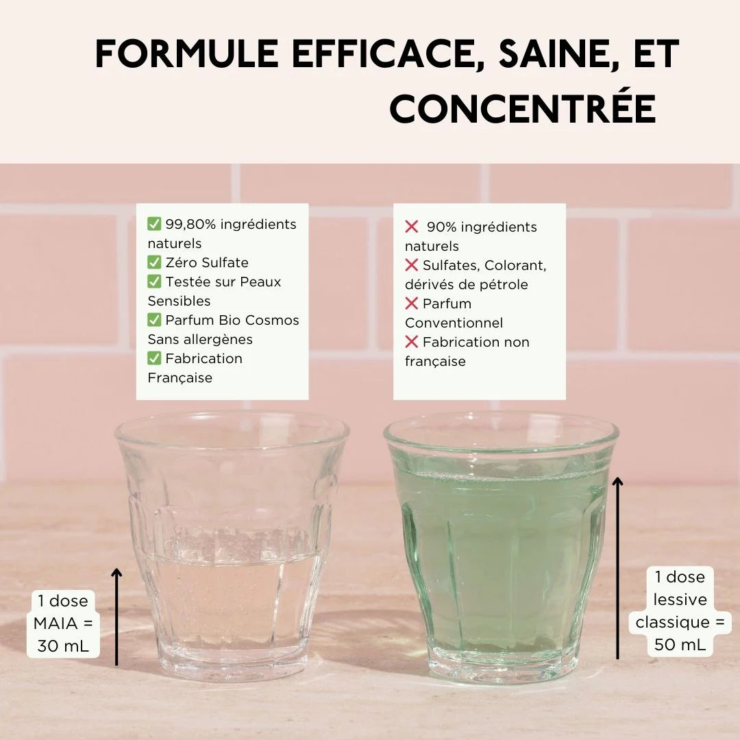 Lessive concentrée lavant & protecteur au parfum de fleur de cerisier de la marque Maia Home