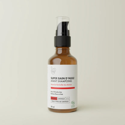 Super bain d'huile avant shampoing parfum fleurs d'été de la marque Clémence et Vivien
