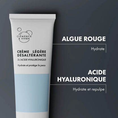 La Crème légère désaltère la peau, hydrate, protège la peau et la gorge en eau instantanément sans laisser de toucher gras et s'adapte à tous les types de peaux
