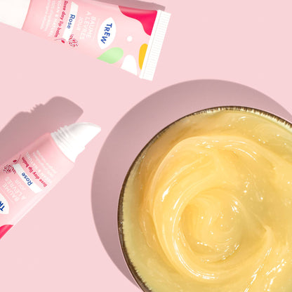 Baume à lèvres naturel à la rose de la marque Trew