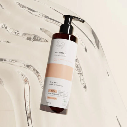 Gel corps anti-rugosités AHA,BHA, Acide hyaluronique de la marque Clémence & Vivien