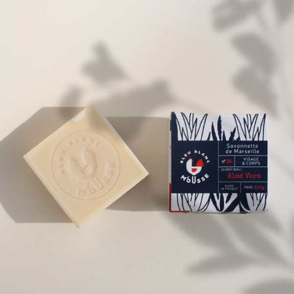 Savon lait d'ânesse bio aloe vera de la marque Bleu Blanc Mousse
